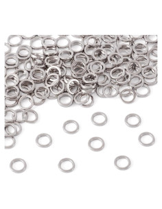 Anillos de Salto Cerrados Craftdady 500Pcs 7mm Platino