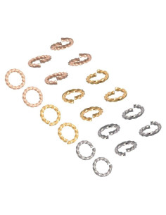 Anillas Abiertas Retorcidas UNICRAFTALE 90pcs Acero Inoxidable