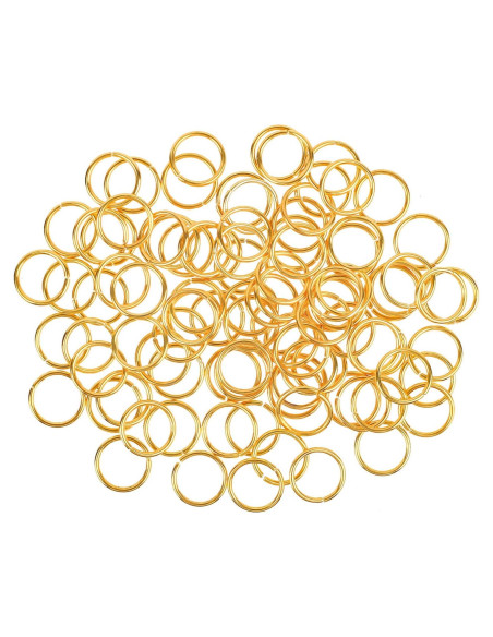 100 Anillos de Salto Abiertos HUIHUIBAO 16mm Dorado Hierro