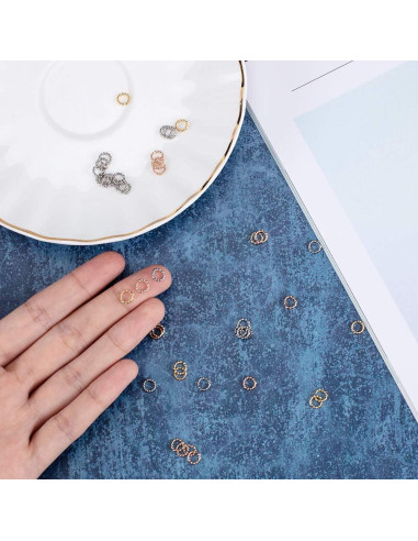 Anillas Abiertas Retorcidas UNICRAFTALE 90pcs Acero Inoxidable