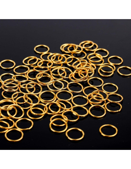 100 Anillos de Salto Abiertos HUIHUIBAO 16mm Dorado Hierro