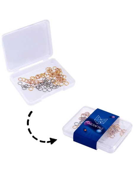 Anillas Abiertas Retorcidas UNICRAFTALE 90pcs Acero Inoxidable