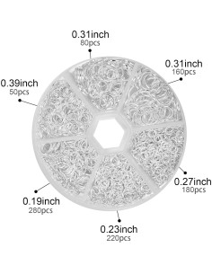 1000 Conectores O Ring Abiertos Hetenoyo Acero Inoxidable 4-10mm 2