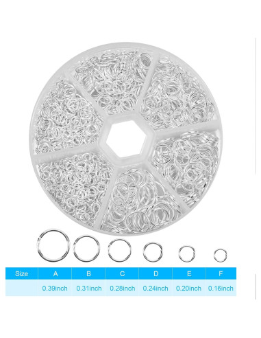 1000 Conectores O Ring Abiertos Hetenoyo Acero Inoxidable 4-10mm