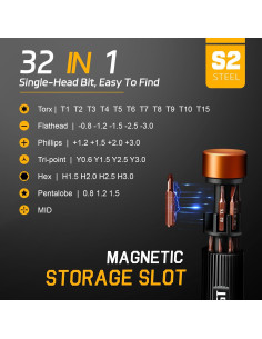 Juego de Destornilladores de Precisión 32 en 1 Jorest Magnético 2