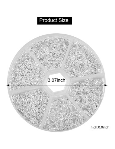 1000 Conectores O Ring Abiertos Hetenoyo Acero Inoxidable 4-10mm
