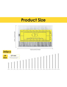 Juego de 360 Pasadores de Acero Inoxidable DS.Estilo 6-23mm 2