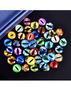 100 Cabochones de Cristal DROLE 20mm Ojo para Manualidades 2