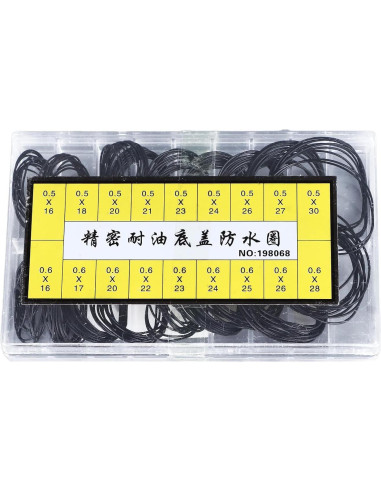 Kit de Anillos de Sellado de Reloj Yosoo 180 Piezas Goma
