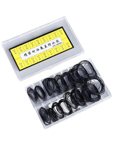 Kit de Anillos de Sellado de Reloj Yosoo 180 Piezas Goma