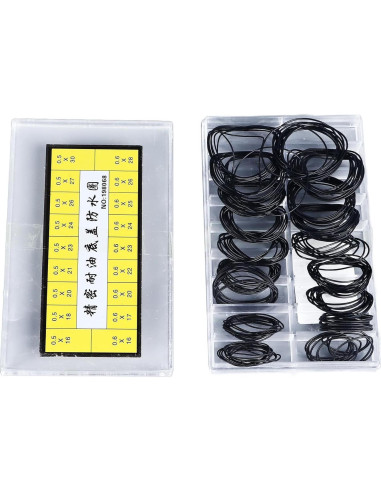 Kit de Anillos de Sellado de Reloj Yosoo 180 Piezas Goma