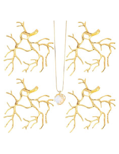 Plantillas de Joyería en Forma de Rama Doradas 4 Pcs - Isslly