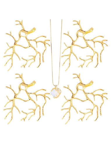 Plantillas de Joyería en Forma de Rama Doradas 4 Pcs - Isslly