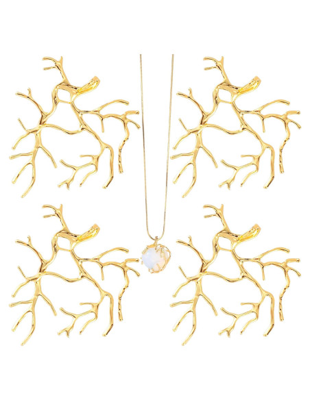 Plantillas de Joyería en Forma de Rama Doradas 4 Pcs - Isslly