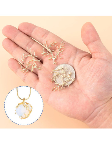 Plantillas de Joyería en Forma de Rama Doradas 4 Pcs - Isslly