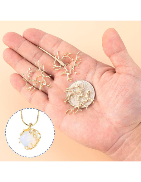 Plantillas de Joyería en Forma de Rama Doradas 4 Pcs - Isslly