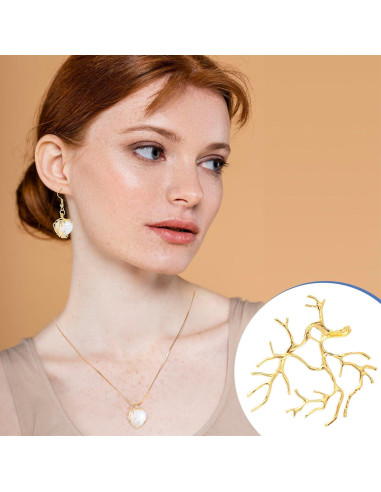 Plantillas de Joyería en Forma de Rama Doradas 4 Pcs - Isslly