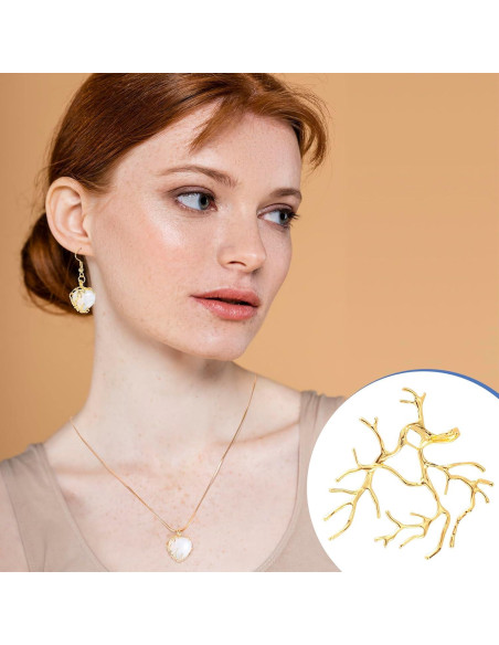 Plantillas de Joyería en Forma de Rama Doradas 4 Pcs - Isslly