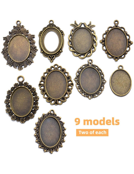 Bandejas Colgantes Ovaladas Aylifu en Bronce 16 Piezas