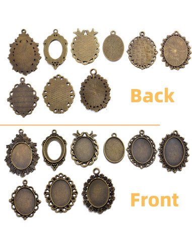 Bandejas Colgantes Ovaladas Aylifu en Bronce 16 Piezas