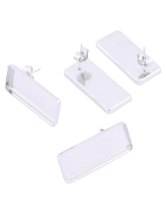 20 Piezas Configuraciones Pendientes Acero Inoxidable 10x25mm