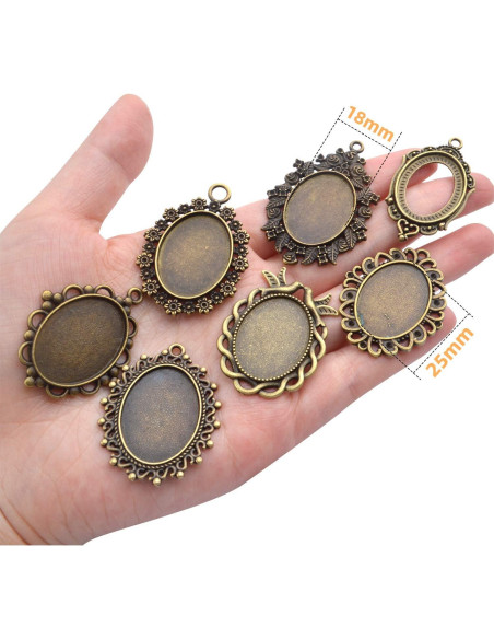 Bandejas Colgantes Ovaladas Aylifu en Bronce 16 Piezas