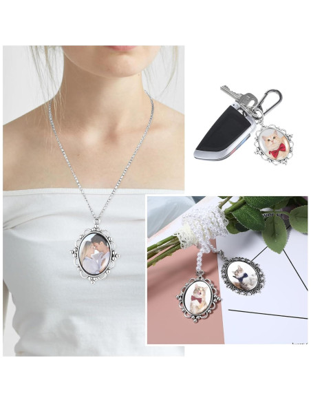 10 Bandejas de Colgante Ovaladas Telooco 30x40mm para Joyería