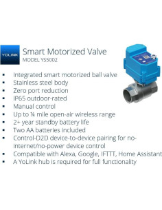 Sistema de Protección contra Fugas de Agua YoLink 1,27 cm 2