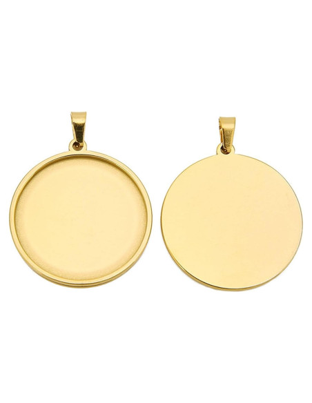 10 Piezas Base de Cabochón 25mm Dorado SHUNAE para Collares