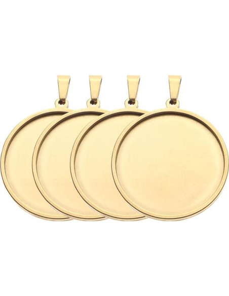 10 Piezas Base de Cabochón 25mm Dorado SHUNAE para Collares