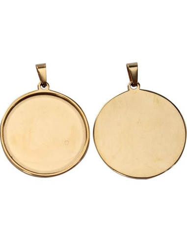 10 Piezas Base de Cabochón 25mm Dorado SHUNAE para Collares