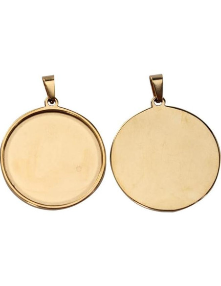 10 Piezas Base de Cabochón 25mm Dorado SHUNAE para Collares