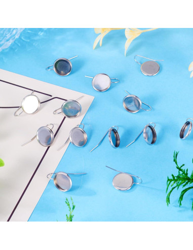 Ganchos de Aretes PH PandaHall 50pcs Acero Inoxidable 23mm