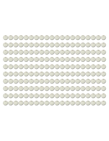 Etiquetas de Estampado Redondas Shapenty 10mm Acero Inoxidable 200PCS