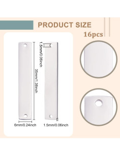 Conectores de Acero Inoxidable 304 BENECREAT 16Pcs 3.5x0.6cm 2