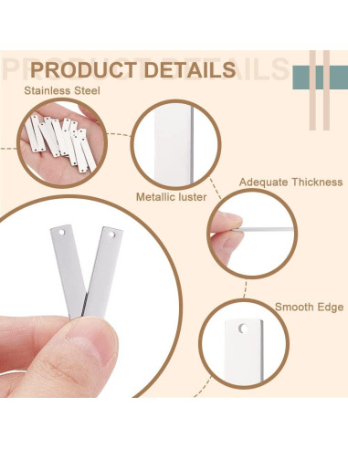 Conectores de Acero Inoxidable 304 BENECREAT 16Pcs 3.5x0.6cm