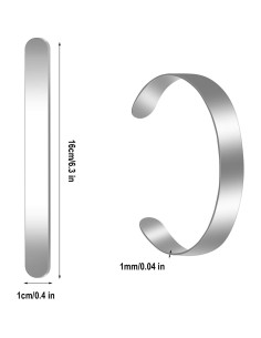 Blanks de Pulsera de Acero Inoxidable Hicarer - 18 Piezas DIY 2