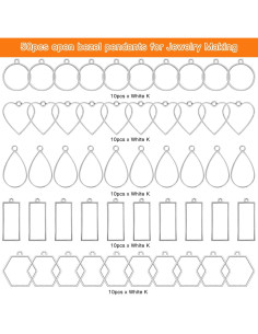 50 Abrazaderas Abiertas Oubaka para Manualidades DIY - 5 Estilos 2