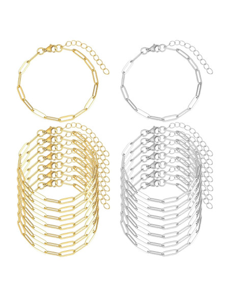 Paquete de 16 Pulseras de Encanto KEIAOUE Acero Inoxidable Paquete de 16 Pulseras de Encanto KEIAOUE Acero Inoxidable