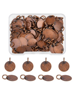 Etiquetas de Latón en Blanco 100Pcs 12mm SUPERFINDINGS