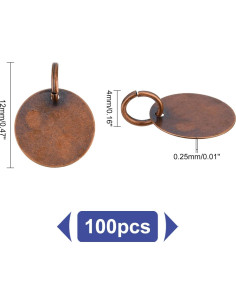 Etiquetas de Latón en Blanco 100Pcs 12mm SUPERFINDINGS 2