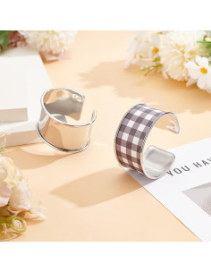 Pulseras de Aleación UNICRAFTALE 2pcs Estilo Punk 34.5mm 2