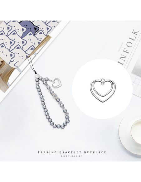 50 Piezas Colgantes Abiertos de Aleación WenRity 25.5mm Plata