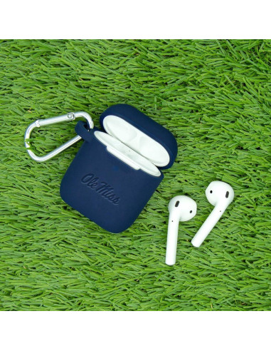 Funda Silicona Navy Ole Miss para Apple AirPods Gen 1 y 2
