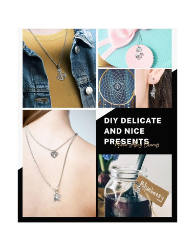 300 Encantos de Aleación de Plata Tibetana JIALEEY para DIY