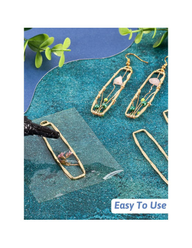 10 Encantos Rectangulares Huecos PandaHall para Joyería DIY