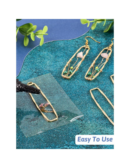 10 Encantos Rectangulares Huecos PandaHall para Joyería DIY