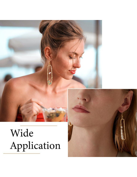 10 Encantos Rectangulares Huecos PandaHall para Joyería DIY