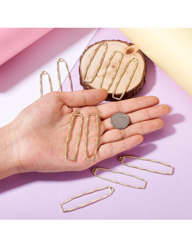 10 Encantos Rectangulares Huecos PandaHall para Joyería DIY