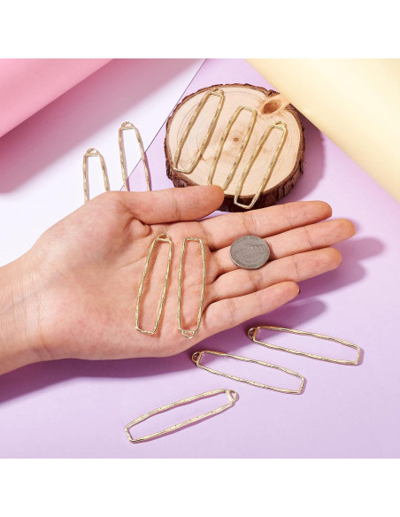 10 Encantos Rectangulares Huecos PandaHall para Joyería DIY